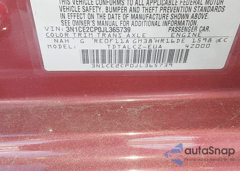 2018 Nissan Versa Note S from USA, damaged, VIN 3N1CE2CP0JL365739